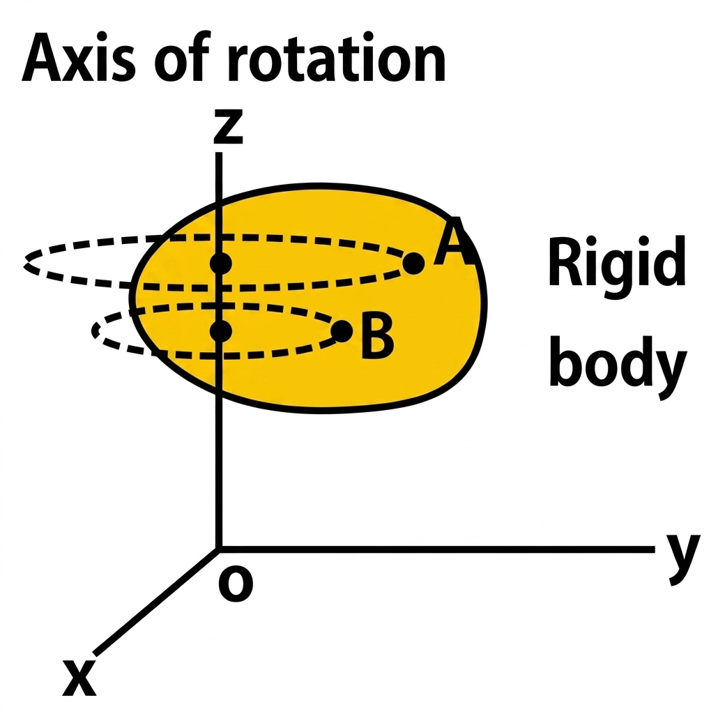 Diagram showing axis of rotation